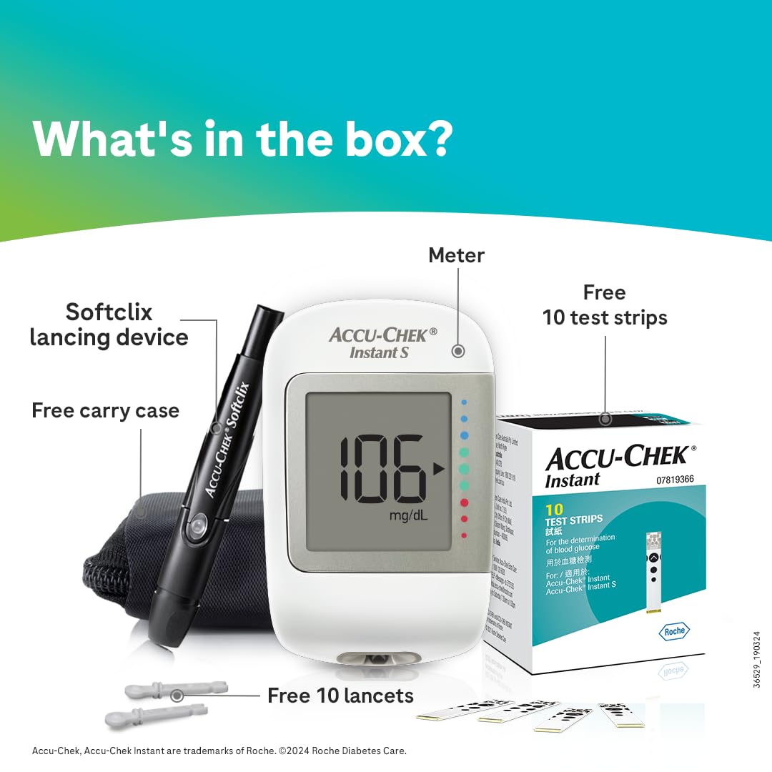 Accu-Chek Instant S Blood Glucose Glucometer Kit