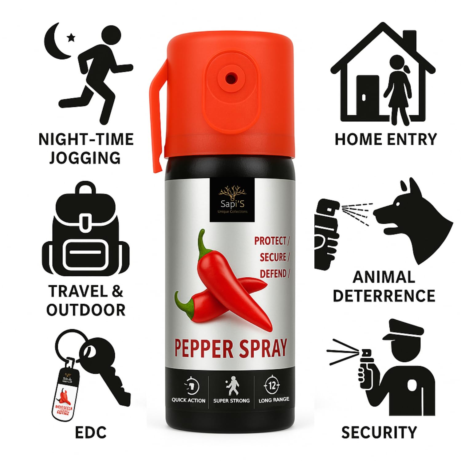 Super-Strong Self Defence Pepper Spray