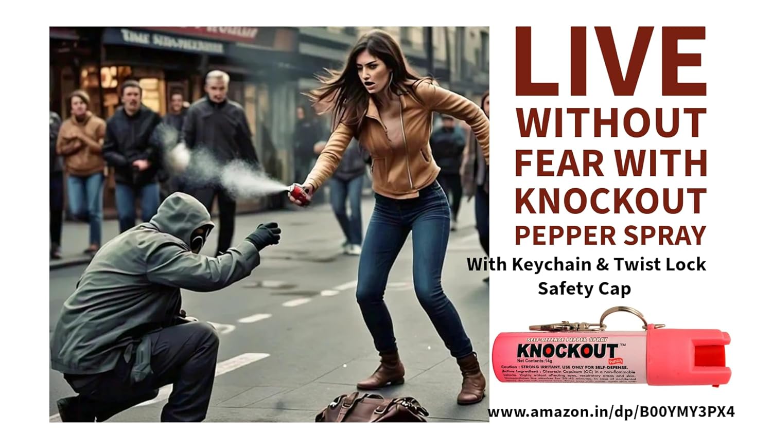 KNOCKOUT Self Defence Pepper Spray