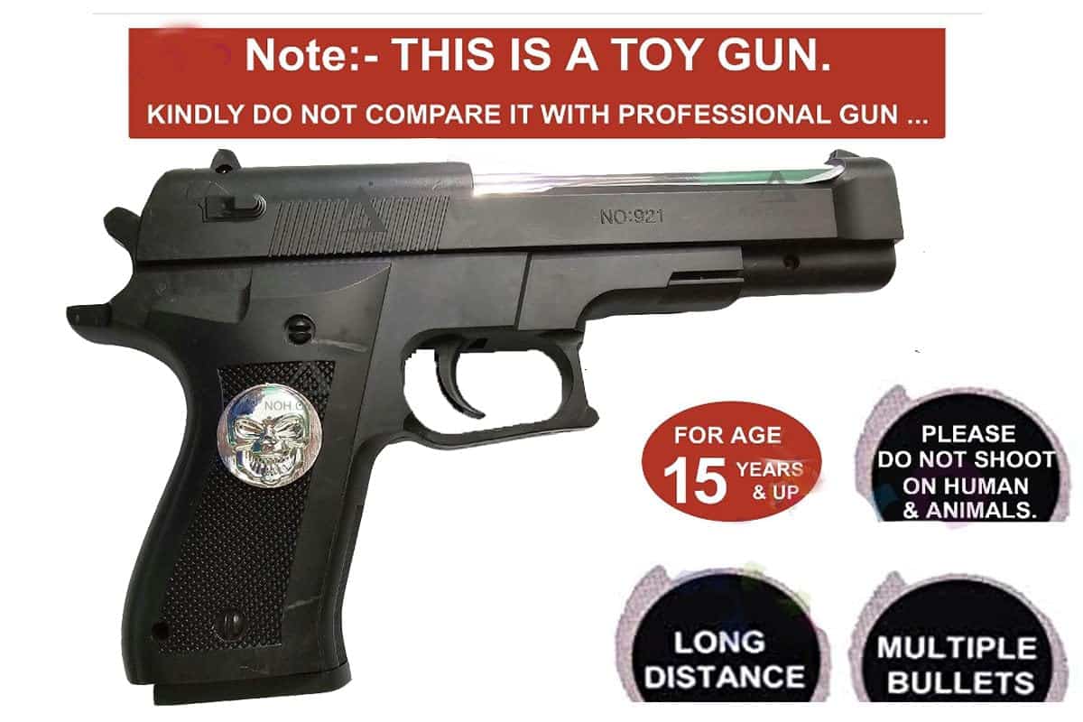 Black Plastic Pistol for Target Games