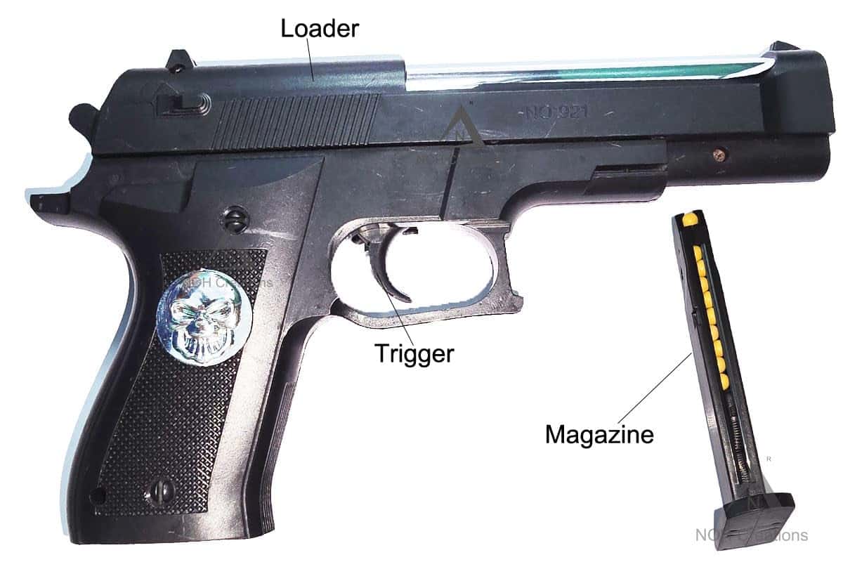 Black Plastic Pistol for Target Games