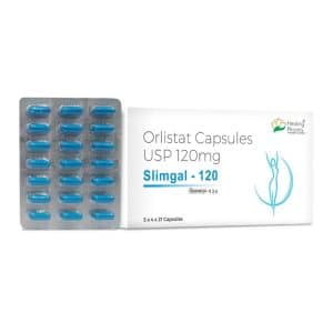 Slimgal 120mg Orlistat Capsules for WeightLoss for unisex use Pack of 84 capsules